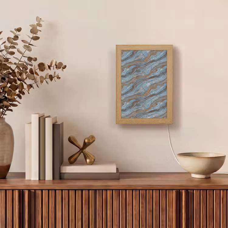 Gepersonaliseerde lightbox - Patroon - Steen - Blauw — 4