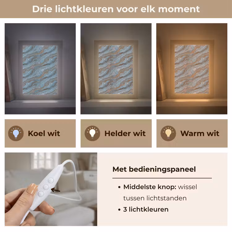 Gepersonaliseerde lightbox - Patroon - Steen - Blauw — 6
