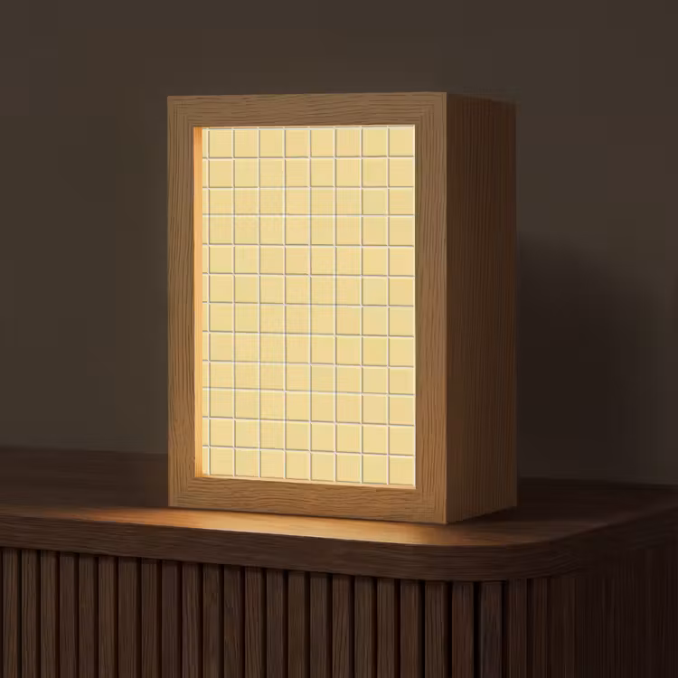 Gepersonaliseerde lightbox - Patroon - Tegels - Geel — 1