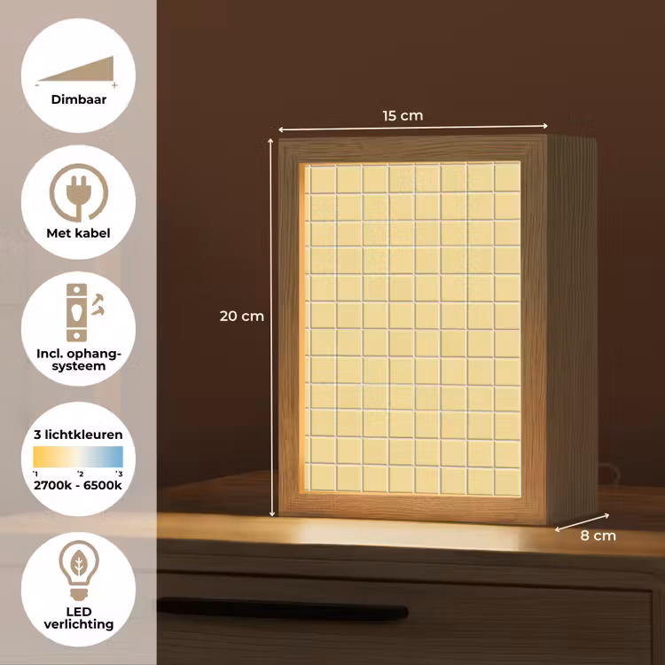 Gepersonaliseerde lightbox - Patroon - Tegels - Geel — 7