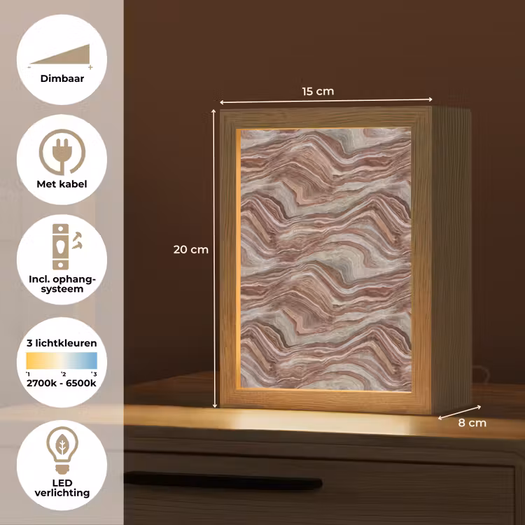 Gepersonaliseerde lightbox - Patroon - Zandsteen - Travertijn — 7