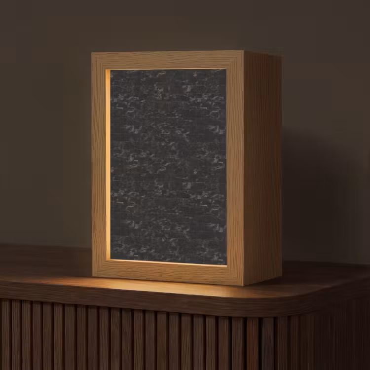 Gepersonaliseerde lightbox - Tegels - Patroon - Marmer - Zwart — 1