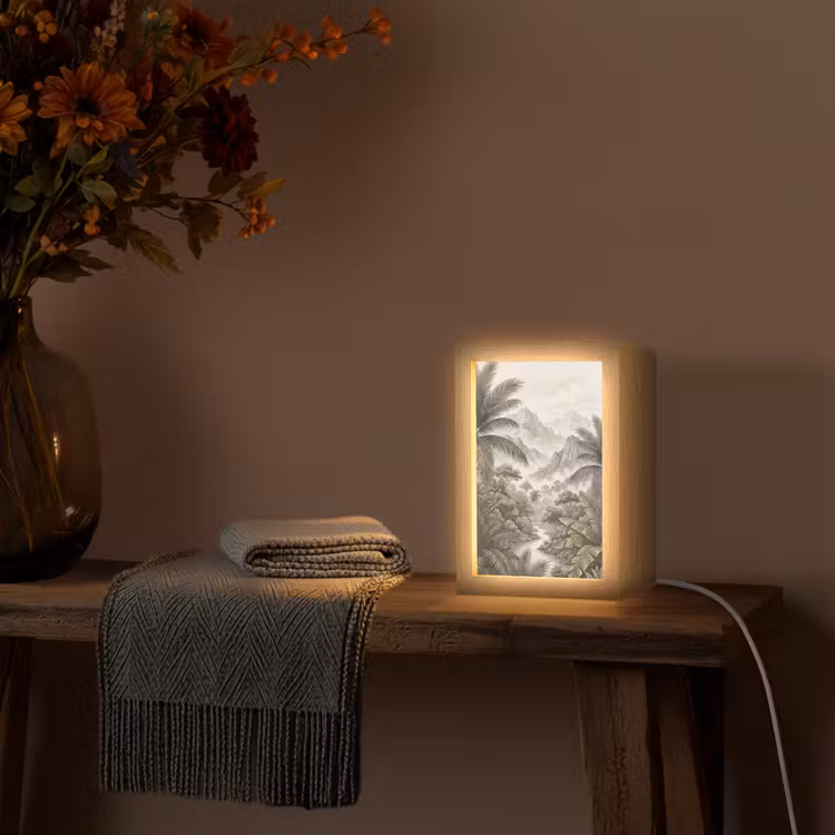 Gepersonaliseerde lightbox - Natuur - Bergen - Rivier - Tropisch - Vintage — 3
