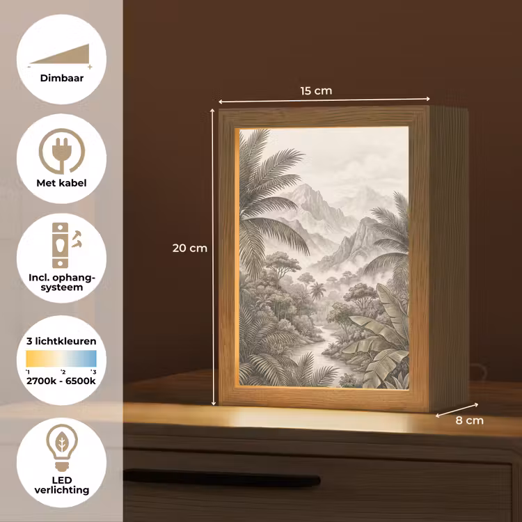 Gepersonaliseerde lightbox - Natuur - Bergen - Rivier - Tropisch - Vintage — 7
