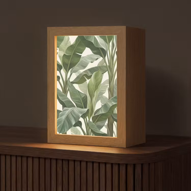 Gepersonaliseerde lightbox - Planten - Bladeren - Tropisch - Groen — 1