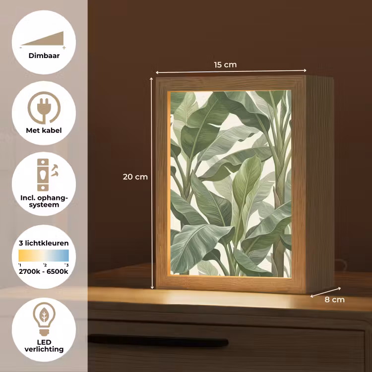 Gepersonaliseerde lightbox - Planten - Bladeren - Tropisch - Groen — 7