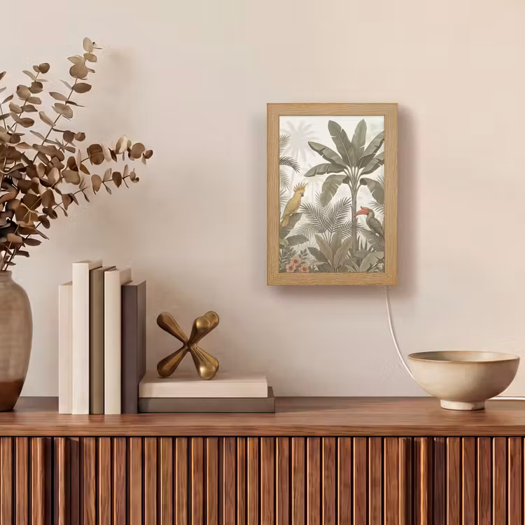 Gepersonaliseerde lightbox - Vogel - Jungle - Tropisch - Illustratie - Groen — 4