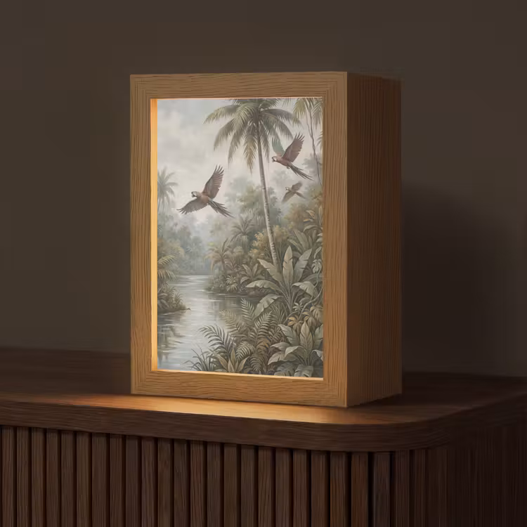 Gepersonaliseerde lightbox - Vogel - Vliegend - Tropisch - Landschap - Klassiek — 1