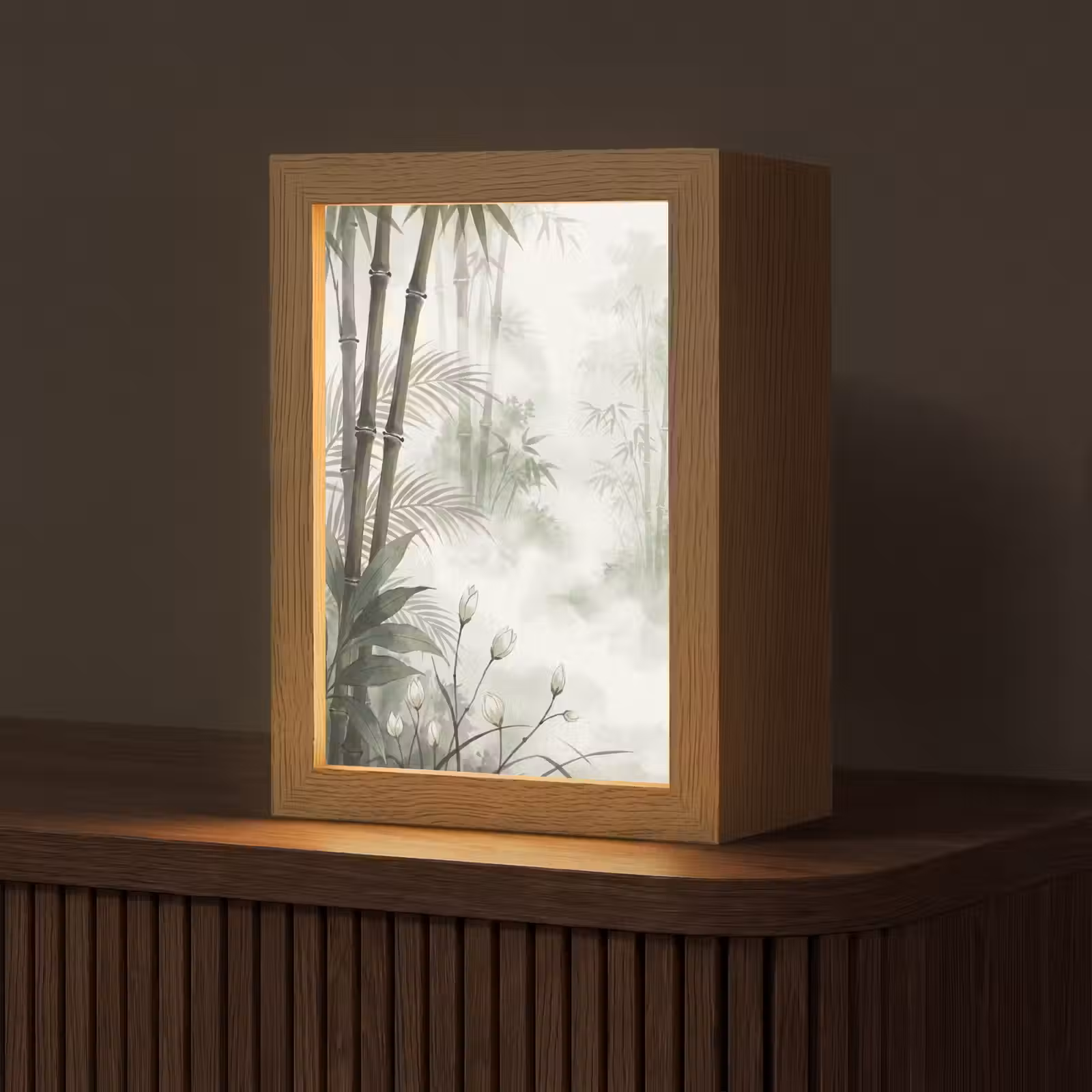 Gepersonaliseerde lightbox - Bloemen - Knop - Tuin - Illustratie - Wit — 1