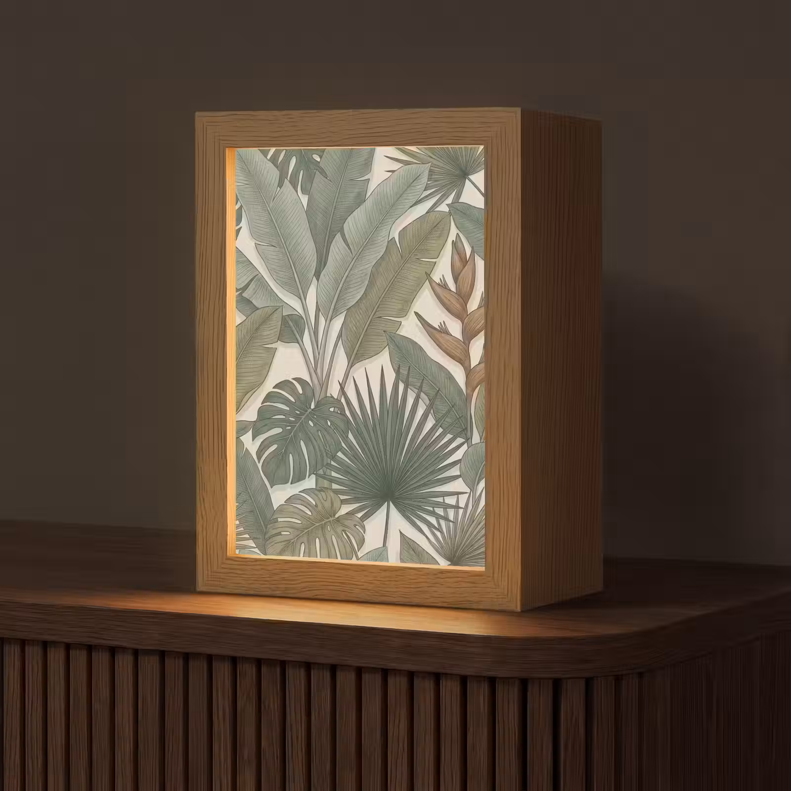 Gepersonaliseerde lightbox - Planten - Tropisch - Natuur - Illustratie - Groen — 1