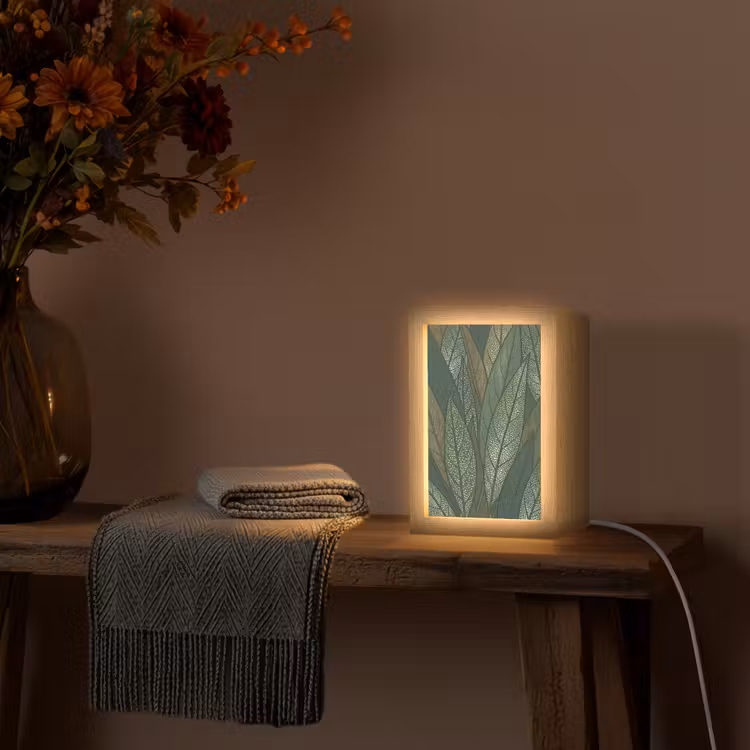 Gepersonaliseerde lightbox - Bladeren - Patroon - Gestippeld - Natuur - Groen — 3