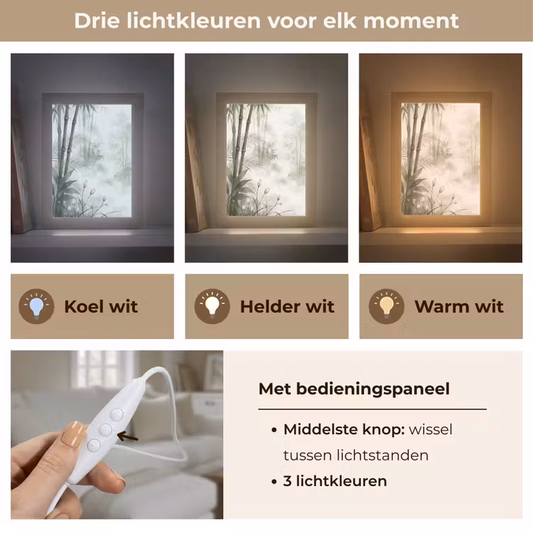 Gepersonaliseerde lightbox - Bloemen - Knop - Tuin - Illustratie - Wit — 6