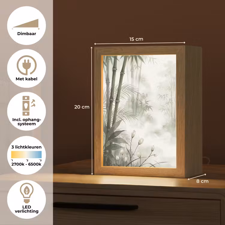 Gepersonaliseerde lightbox - Bloemen - Knop - Tuin - Illustratie - Wit — 7