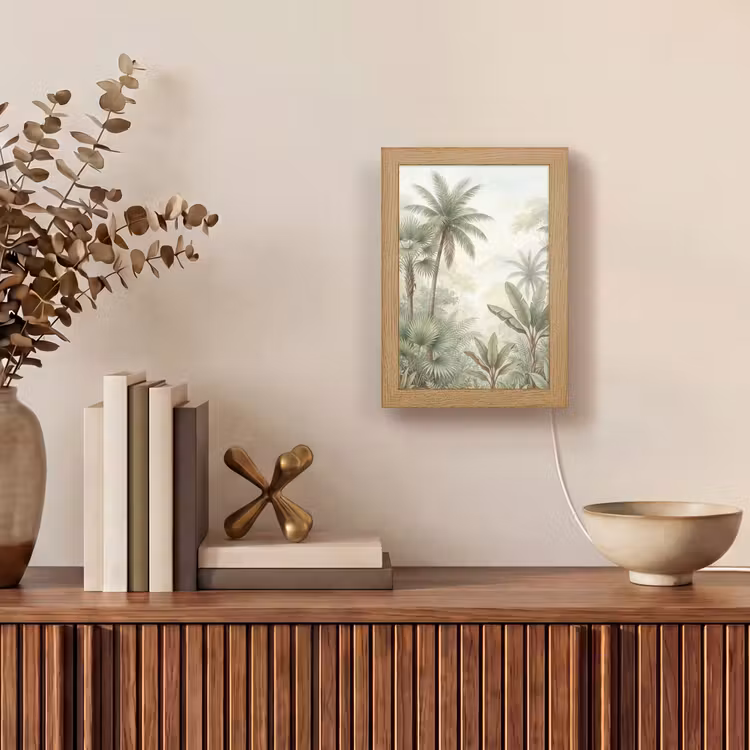Gepersonaliseerde lightbox - Natuur - Tropisch bos - Landschap - Aquarel - Groen — 4