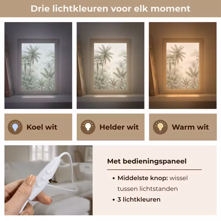 Gepersonaliseerde lightbox - Natuur - Tropisch bos - Landschap - Aquarel - Groen — 6