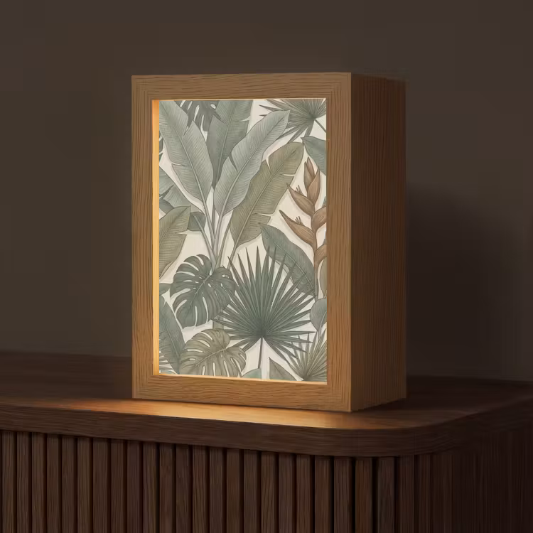 Gepersonaliseerde lightbox - Planten - Tropisch - Natuur - Illustratie - Groen — 1