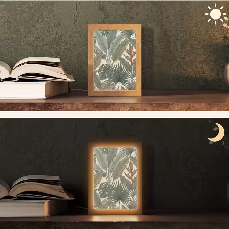 Gepersonaliseerde lightbox - Planten - Tropisch - Natuur - Illustratie - Groen — 5