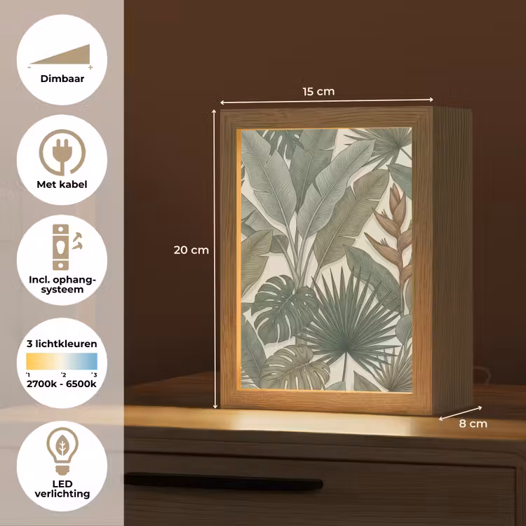 Gepersonaliseerde lightbox - Planten - Tropisch - Natuur - Illustratie - Groen — 7