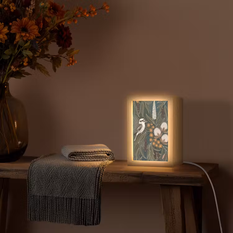 Gepersonaliseerde lightbox - Vogel - Bladeren - Natuur - Illustratie - Groen — 3