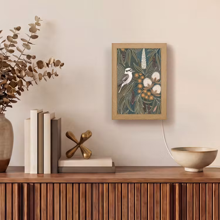 Gepersonaliseerde lightbox - Vogel - Bladeren - Natuur - Illustratie - Groen — 4