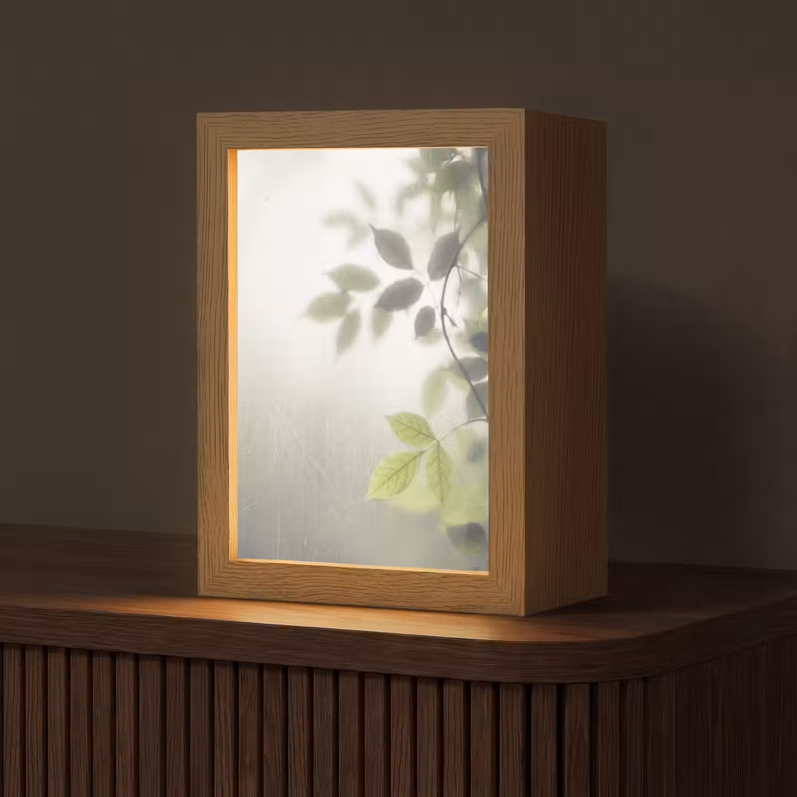 Gepersonaliseerde lightbox - Blad - Schaduw - Natuur - Abstract - Groen — 1