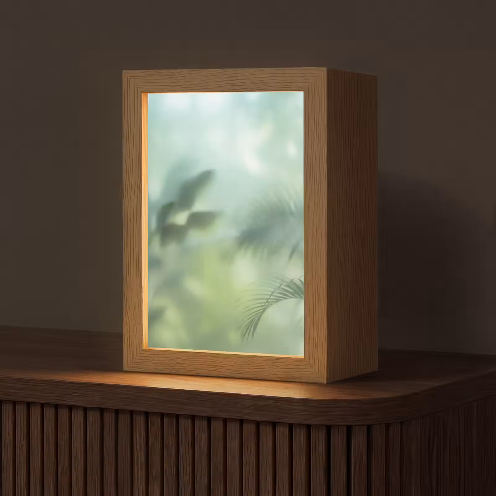 Gepersonaliseerde lightbox - Natuur - Vervaagd - Groen - Abstract - Modern — 1
