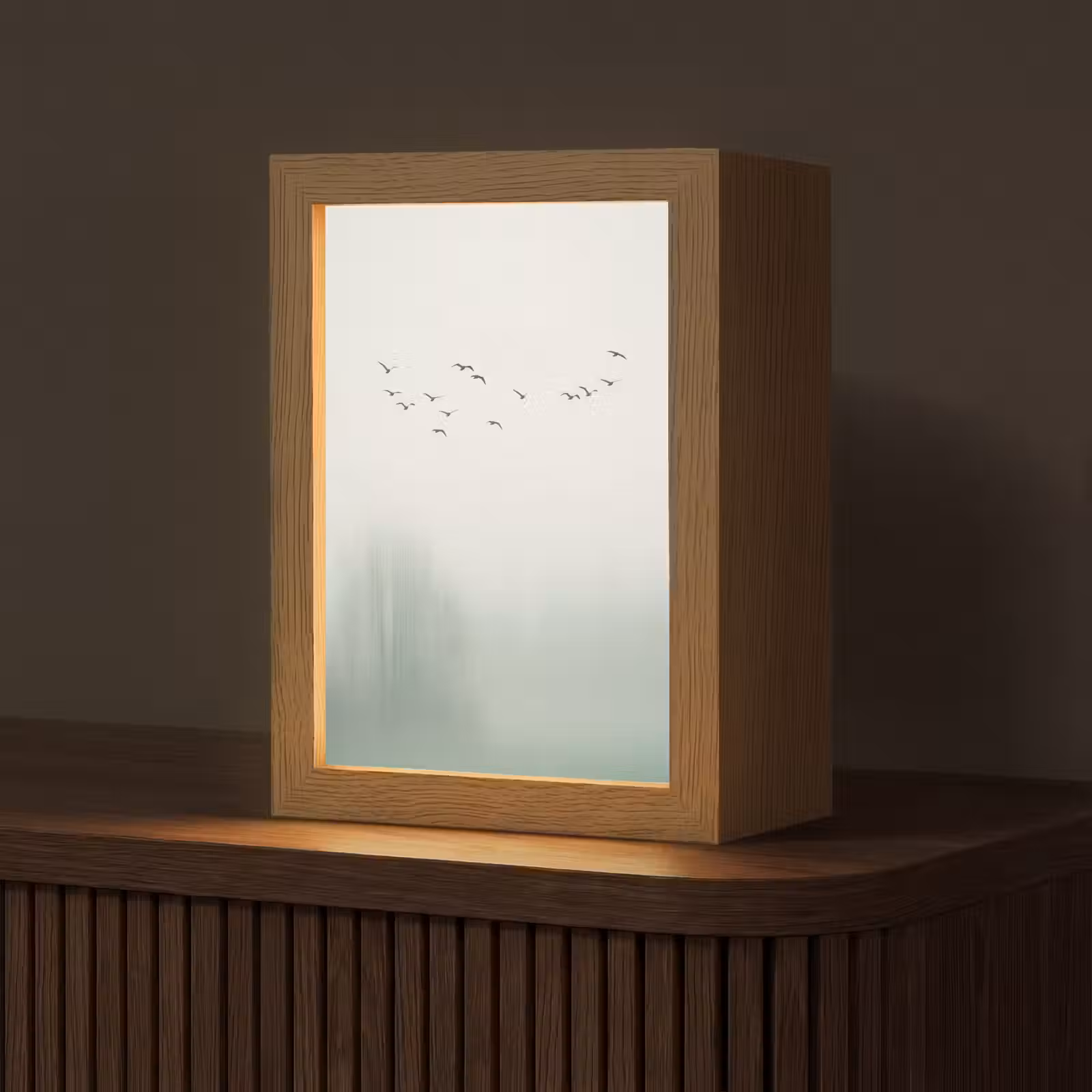 Gepersonaliseerde lightbox - Vogel - Vlucht - Natuur - Minimalistisch — 1