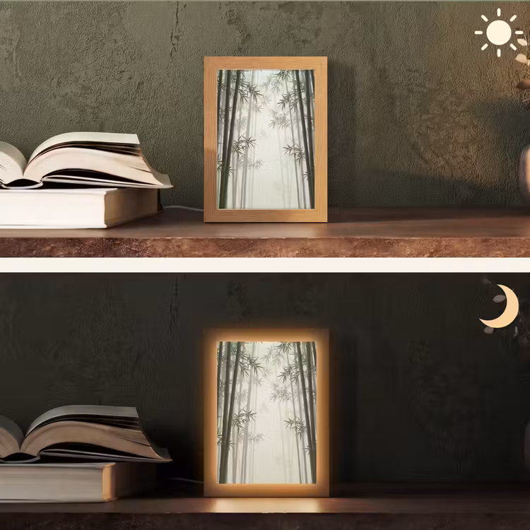 Gepersonaliseerde lightbox - Bamboe - Bos - Mist - Natuur — 5