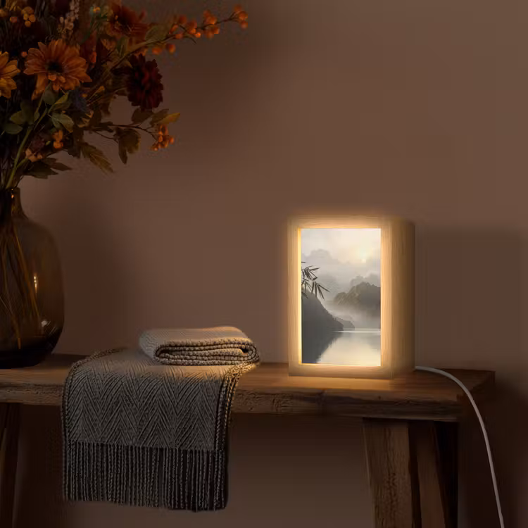 Gepersonaliseerde lightbox - Bergen - Water - Mist - Natuur - Landschap — 3