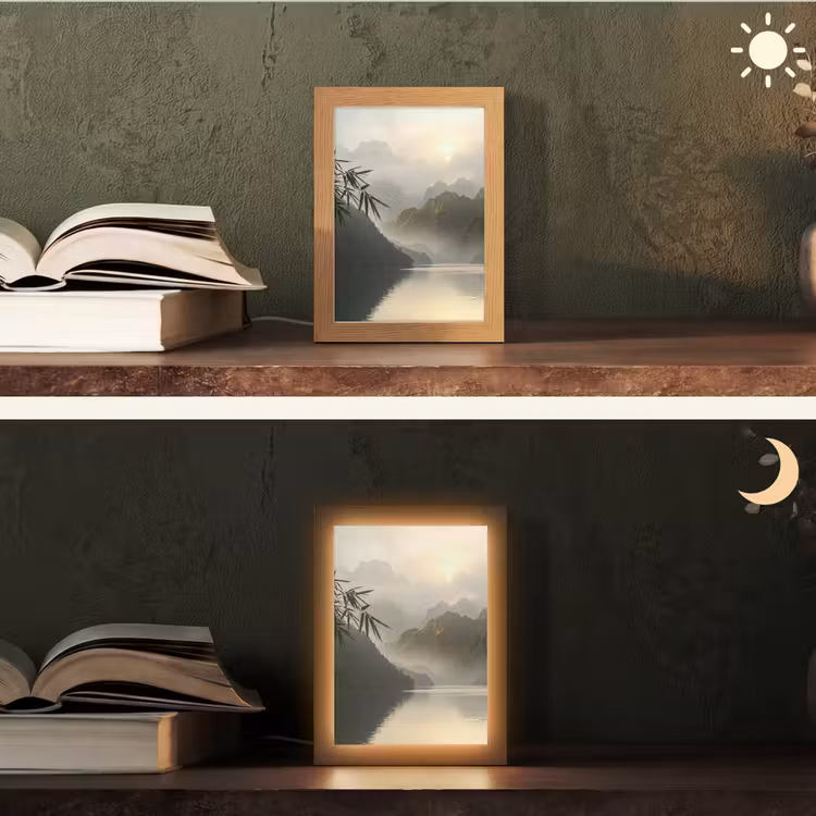 Gepersonaliseerde lightbox - Bergen - Water - Mist - Natuur - Landschap — 5