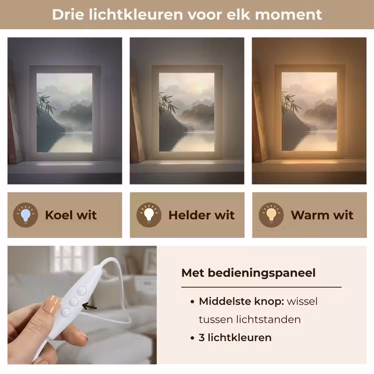 Gepersonaliseerde lightbox - Bergen - Water - Mist - Natuur - Landschap — 6