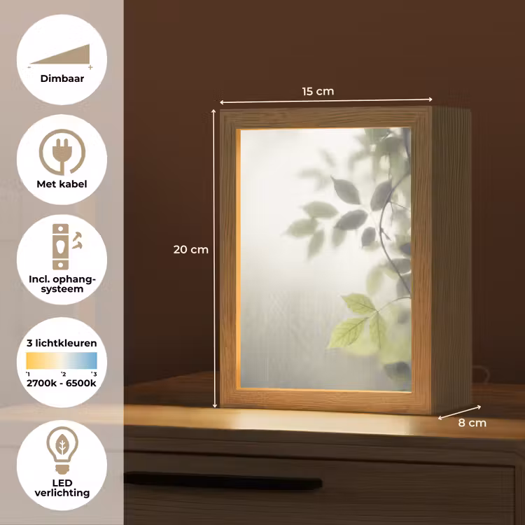 Gepersonaliseerde lightbox - Blad - Schaduw - Natuur - Abstract - Groen — 7