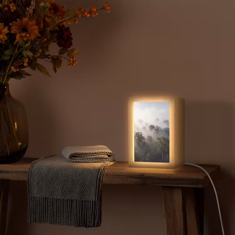 Gepersonaliseerde lightbox - Bos - Mist - Natuur - Groen — 3
