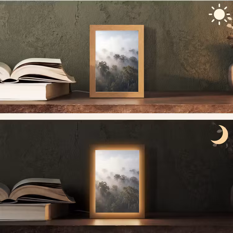 Gepersonaliseerde lightbox - Bos - Mist - Natuur - Groen — 5