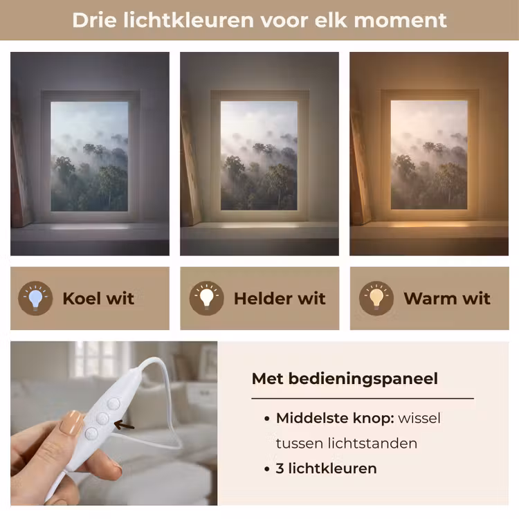 Gepersonaliseerde lightbox - Bos - Mist - Natuur - Groen — 6
