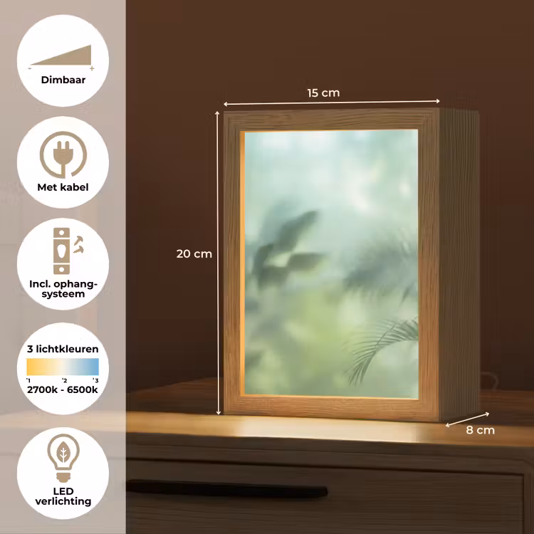 Gepersonaliseerde lightbox - Natuur - Vervaagd - Groen - Abstract - Modern — 7
