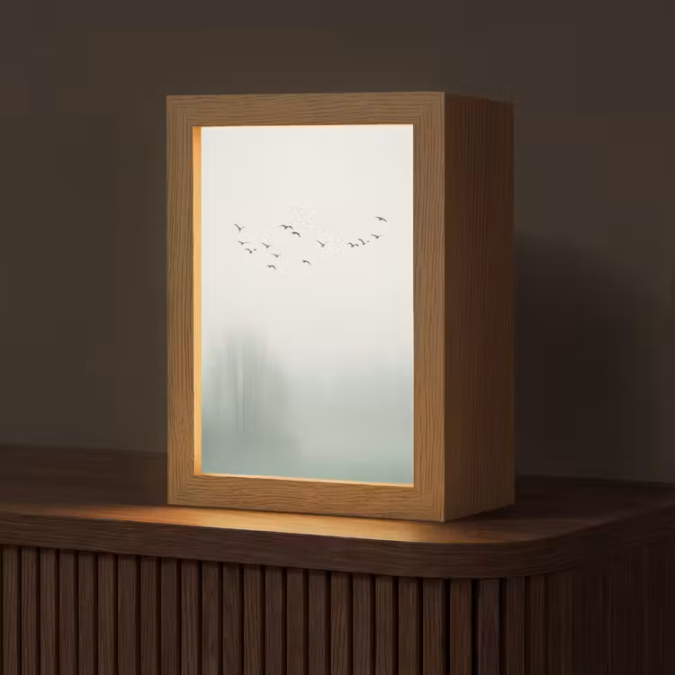 Gepersonaliseerde lightbox - Vogel - Vlucht - Natuur - Minimalistisch — 1