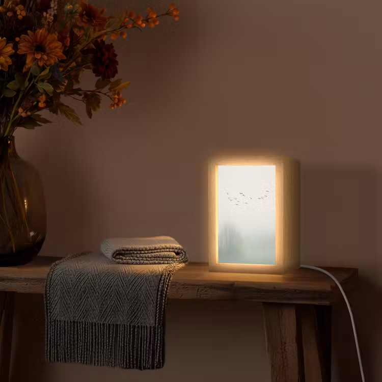 Gepersonaliseerde lightbox - Vogel - Vlucht - Natuur - Minimalistisch — 3