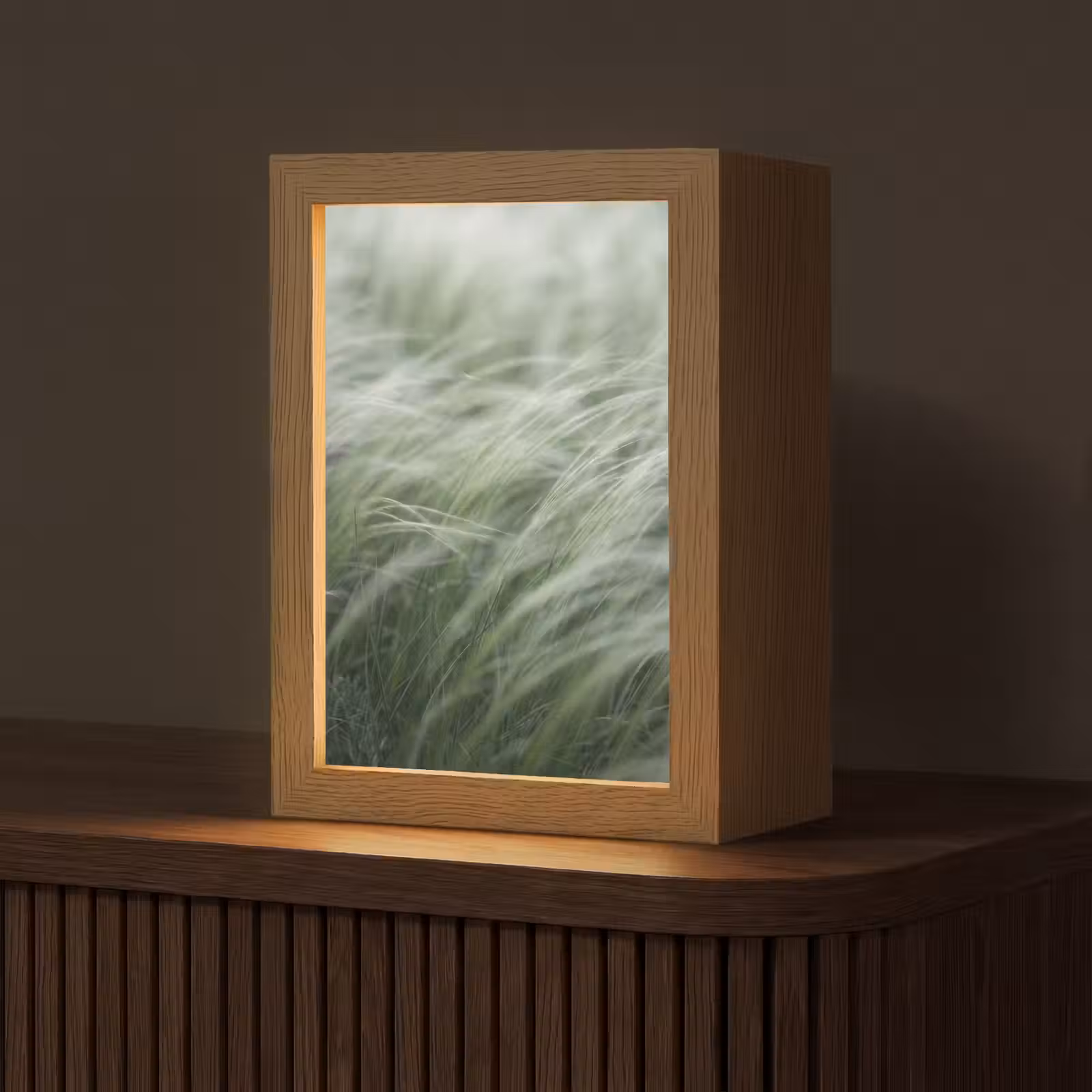 Gepersonaliseerde lightbox - Gras - Wazig - Natuur - Groen - Zacht — 1