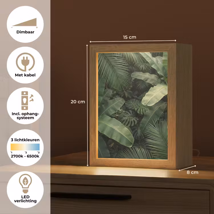 Gepersonaliseerde lightbox - Bladeren - Groen - Tropisch - Natuur — 7