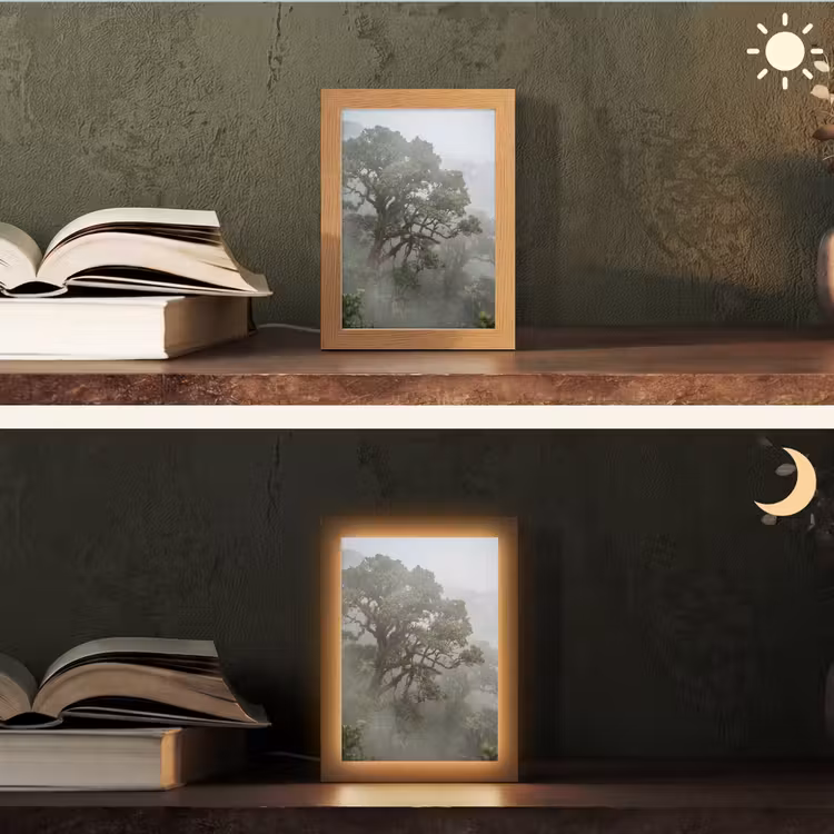 Gepersonaliseerde lightbox - Boom - Mistig - Bos - Groen - Natuur — 5