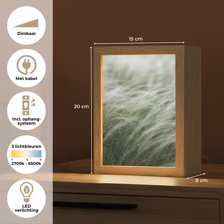 Gepersonaliseerde lightbox - Gras - Wazig - Natuur - Groen - Zacht — 7