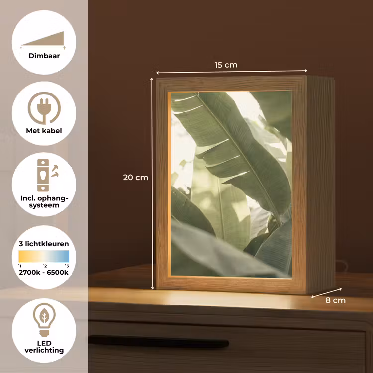 Gepersonaliseerde lightbox - Natuur - Bladeren - Groen - Tropisch - Detail — 7