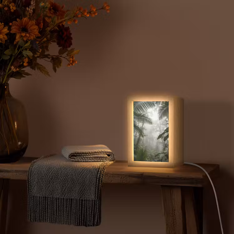 Gepersonaliseerde lightbox - Natuur - Jungle - Mist - Groen - Bladeren — 3