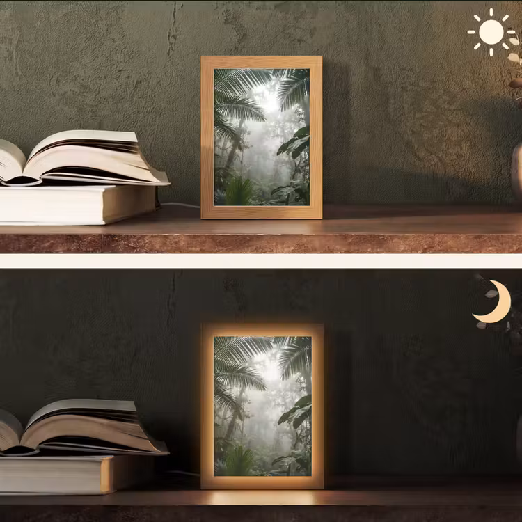 Gepersonaliseerde lightbox - Natuur - Jungle - Mist - Groen - Bladeren — 5