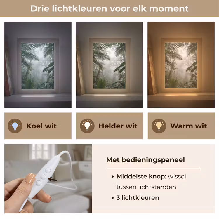 Gepersonaliseerde lightbox - Natuur - Jungle - Mist - Groen - Bladeren — 6