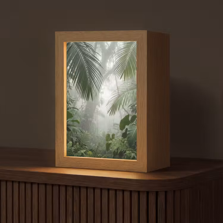 Gepersonaliseerde lightbox - Natuur - Jungle - Mist - Tropisch - Groen — 1