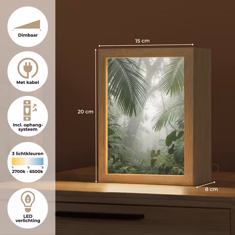 Gepersonaliseerde lightbox - Natuur - Jungle - Mist - Tropisch - Groen — 7