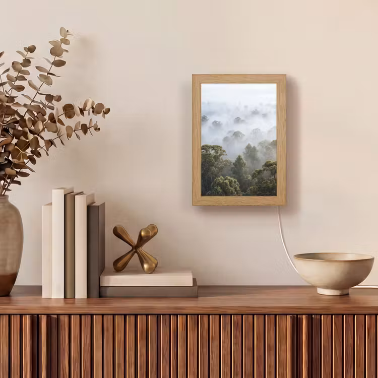 Gepersonaliseerde lightbox - Natuur - Mist - Bos - Ochtend - Goud — 4