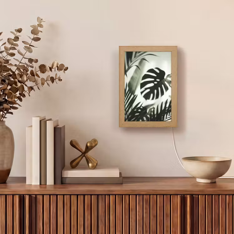 Gepersonaliseerde lightbox - Planten - Bladeren - Natuur - Minimalistisch - Groen — 4